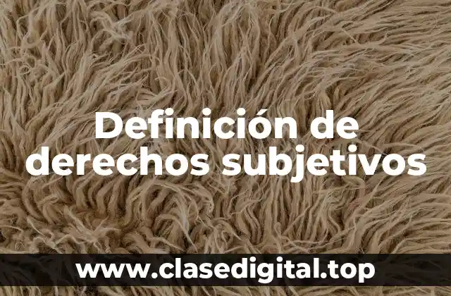 Ejemplos de derechos subjetivos