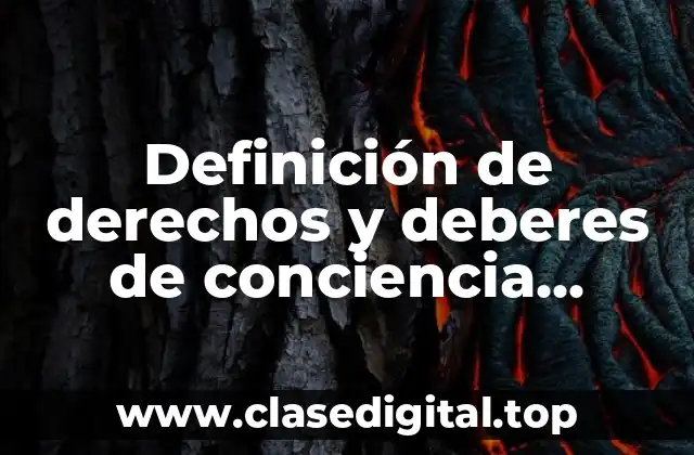 Definición de derechos y deberes de conciencia individual