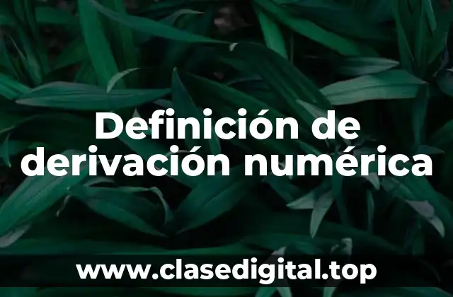 Ejemplos de derivación numérica