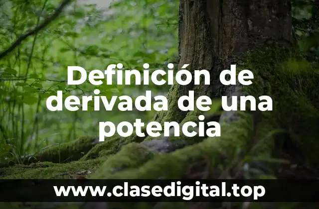 Definición de derivada de una potencia