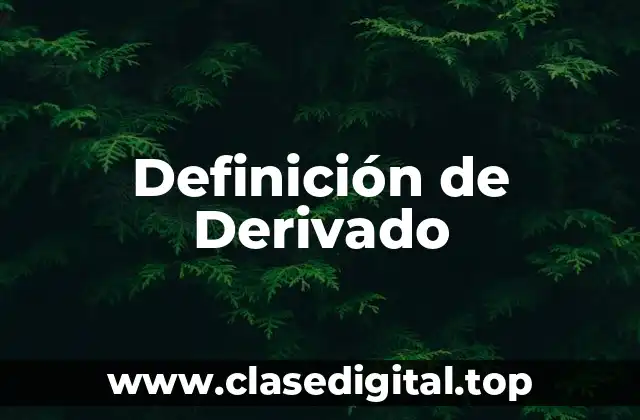 Definición de Derivado