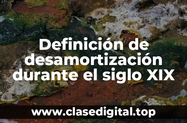 Definición de desamortización durante el siglo XIX