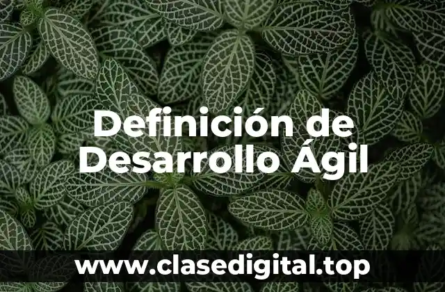 Definición de Desarrollo Ágil