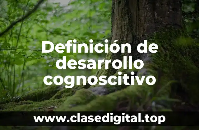 Definición de desarrollo cognoscitivo
