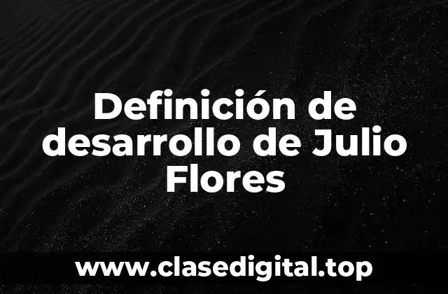 Definición de desarrollo de Julio Flores