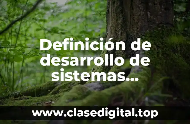 Definición de desarrollo de sistemas inteligentes