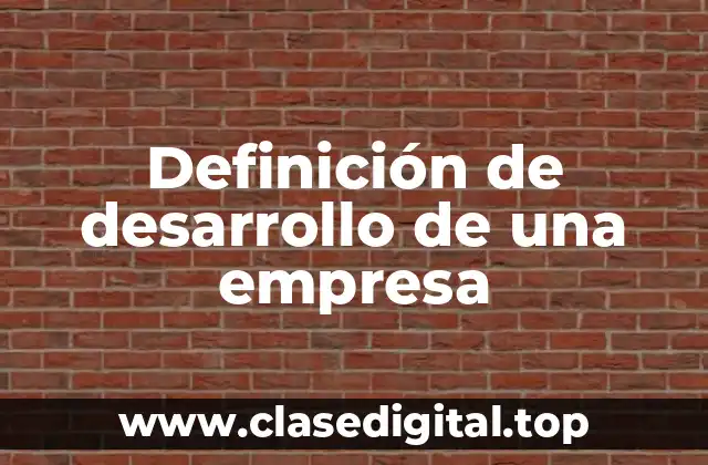 Definición de desarrollo de una empresa