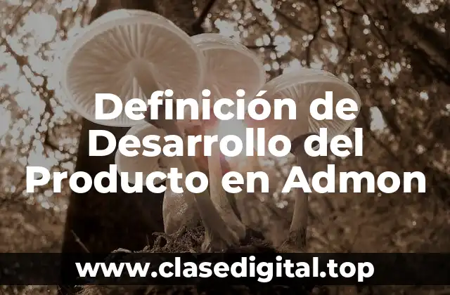 Definición de Desarrollo del Producto en Admon