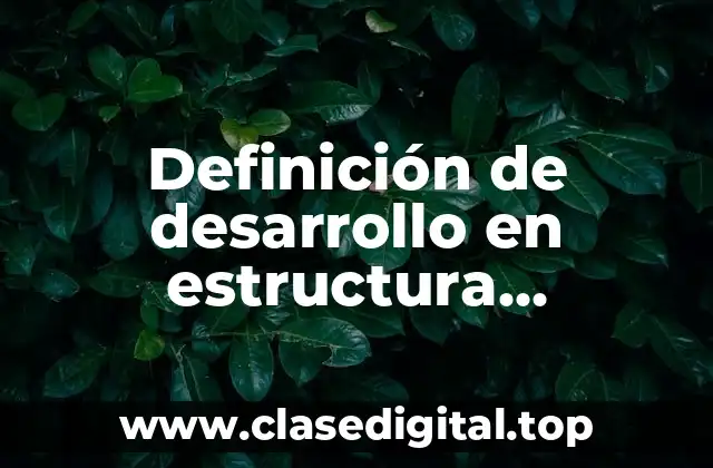 Definición de desarrollo en estructura socioeconomica