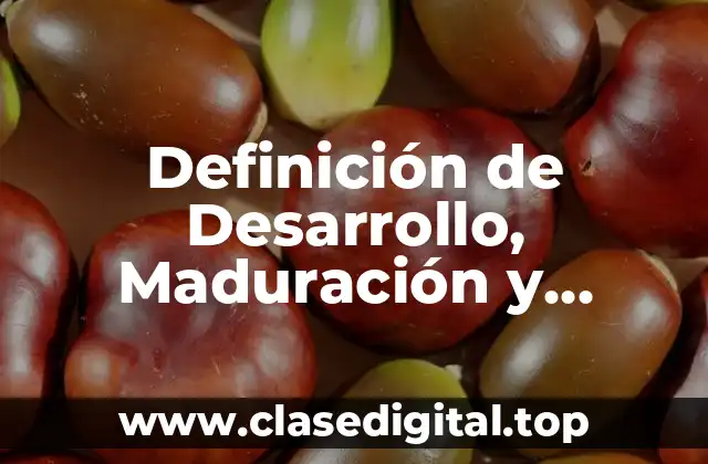 Definición de Desarrollo, Maduración y Crecimiento