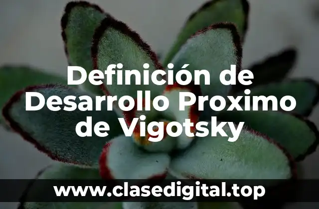 Definición de Desarrollo Proximo de Vigotsky