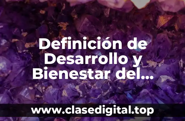 Definición de Desarrollo y Bienestar del Personal