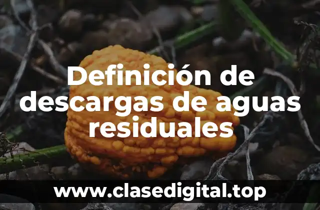 Definición de descargas de aguas residuales