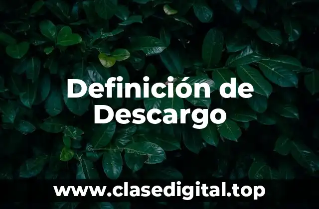 Definición de Descargo