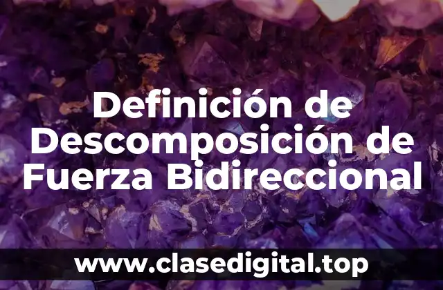 Definición de Descomposición de Fuerza Bidireccional