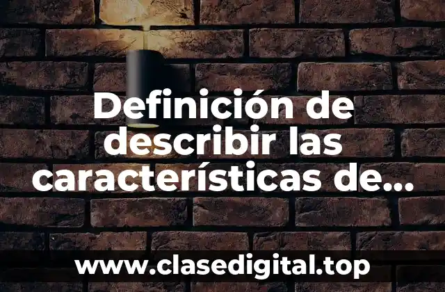Definición de describir las características de una televisión