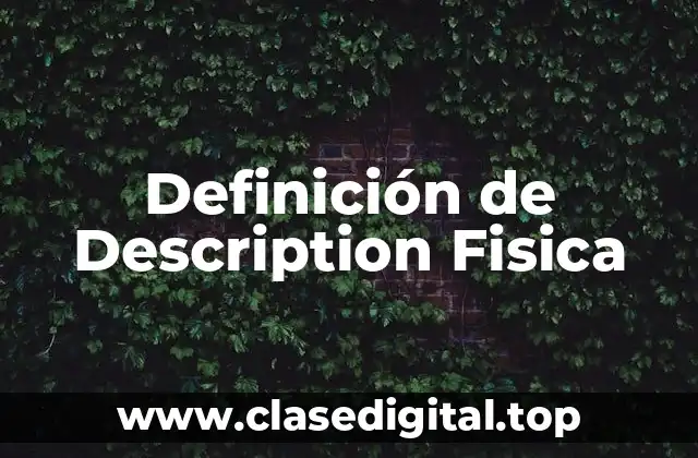 Definición de Description Fisica