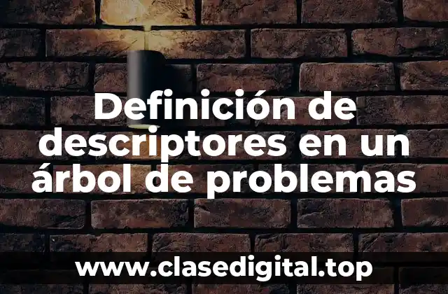 Ejemplos de descriptores en un árbol de problemas