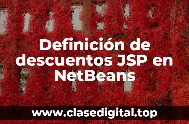 Ejemplos de descuentos JSP en NetBeans