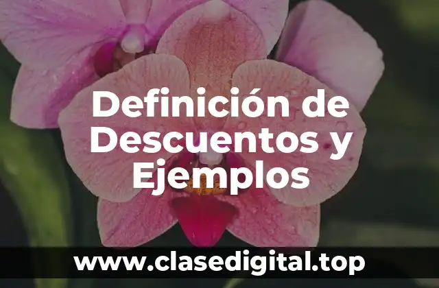 Definición de Descuentos y Ejemplos