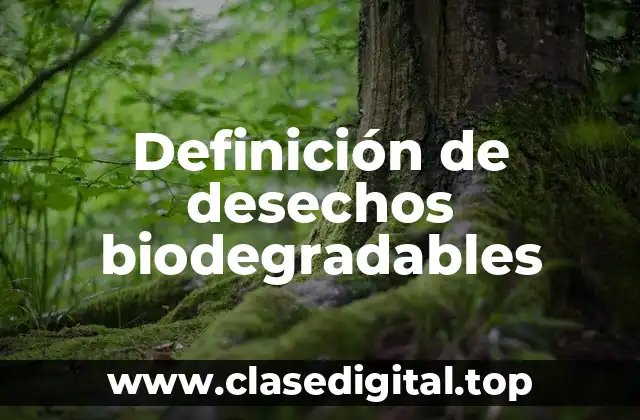 Definición de desechos biodegradables