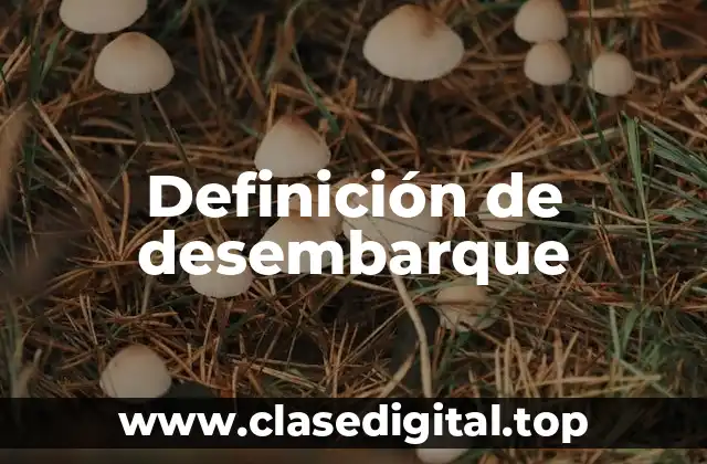 Definición de desembarque