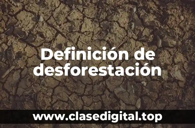 Definición de desforestación