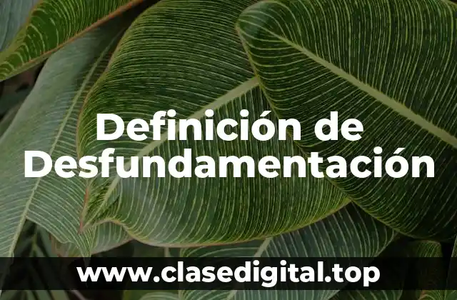 Definición de Desfundamentación