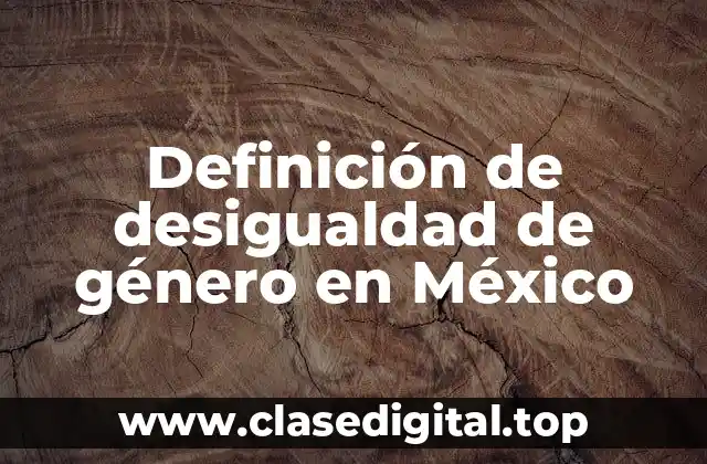 Definición de desigualdad de género en México
