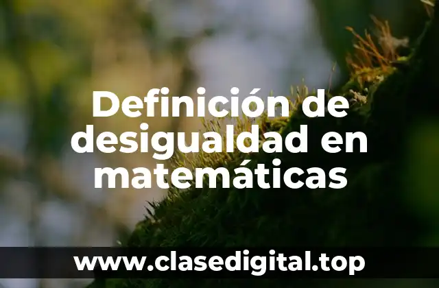 Definición técnica de desigualdad