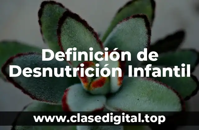 Definición de Desnutrición Infantil