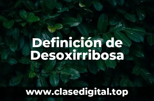 Definición de Desoxirribosa