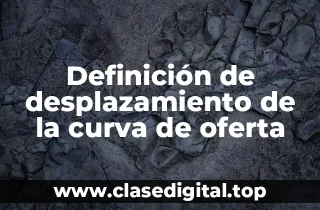 Definición de desplazamiento de la curva de oferta