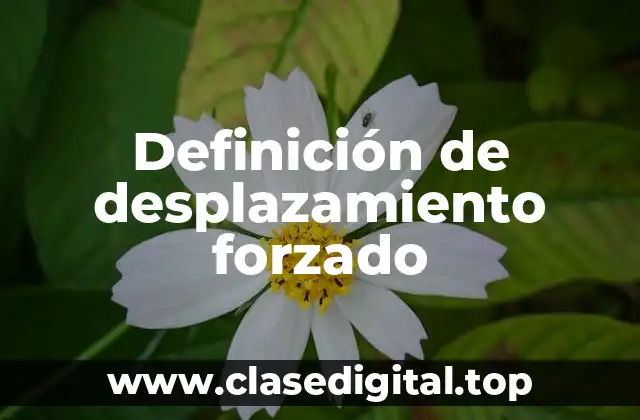 Definición de desplazamiento forzado
