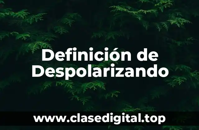 Definición técnica de despolarización