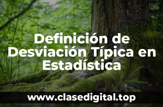 Definición de Desviación Típica en Estadística