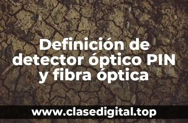 Definición de detector óptico PIN y fibra óptica