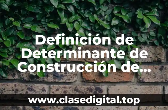 Definición de Determinante de Construcción de Marca