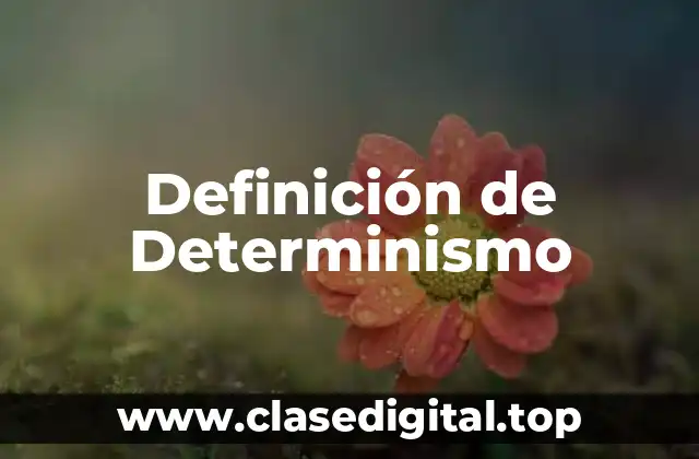 Definición de Determinismo