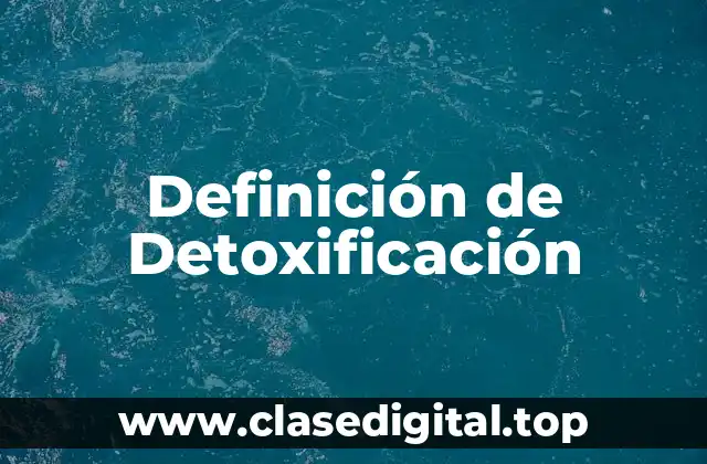 Definición de Detoxificación