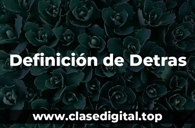 Definición de Detras