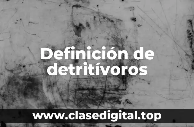 Definición de detritívoros