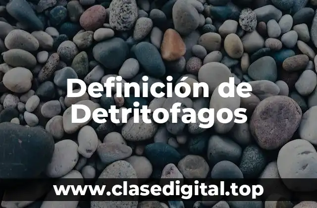 Definición de Detritofagos