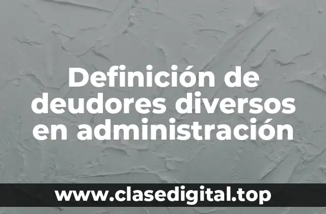 Definición de deudores diversos en administración