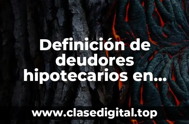 Definición de deudores hipotecarios en contabilidad