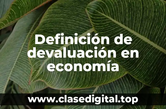 Definición técnica de devaluación