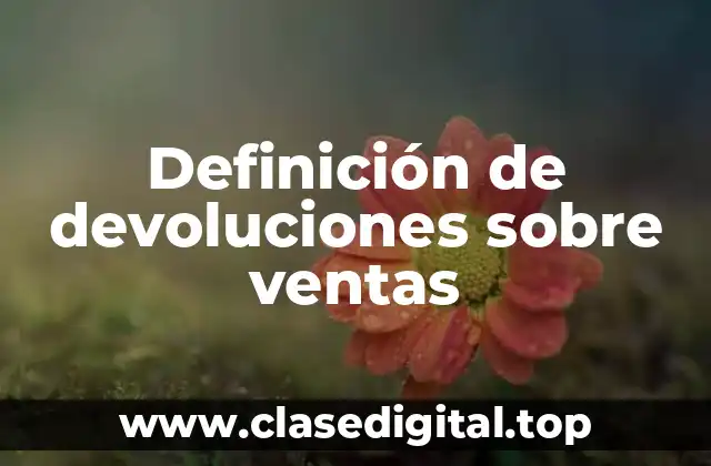 Definición de devoluciones sobre ventas