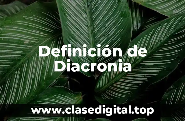 Definición de Diacronia