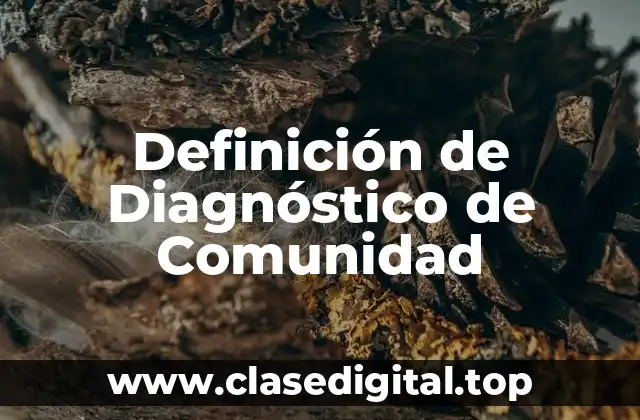 Definición de Diagnóstico de Comunidad