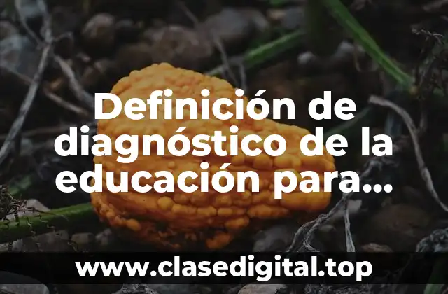 Definición de diagnóstico de la educación para adultos